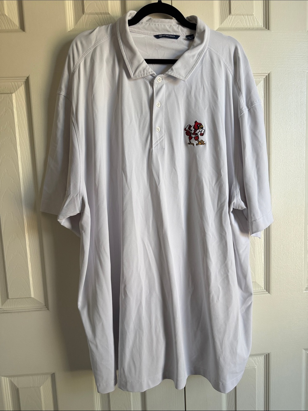 Cutter & Buck White Louisville Cardinals Football Polo